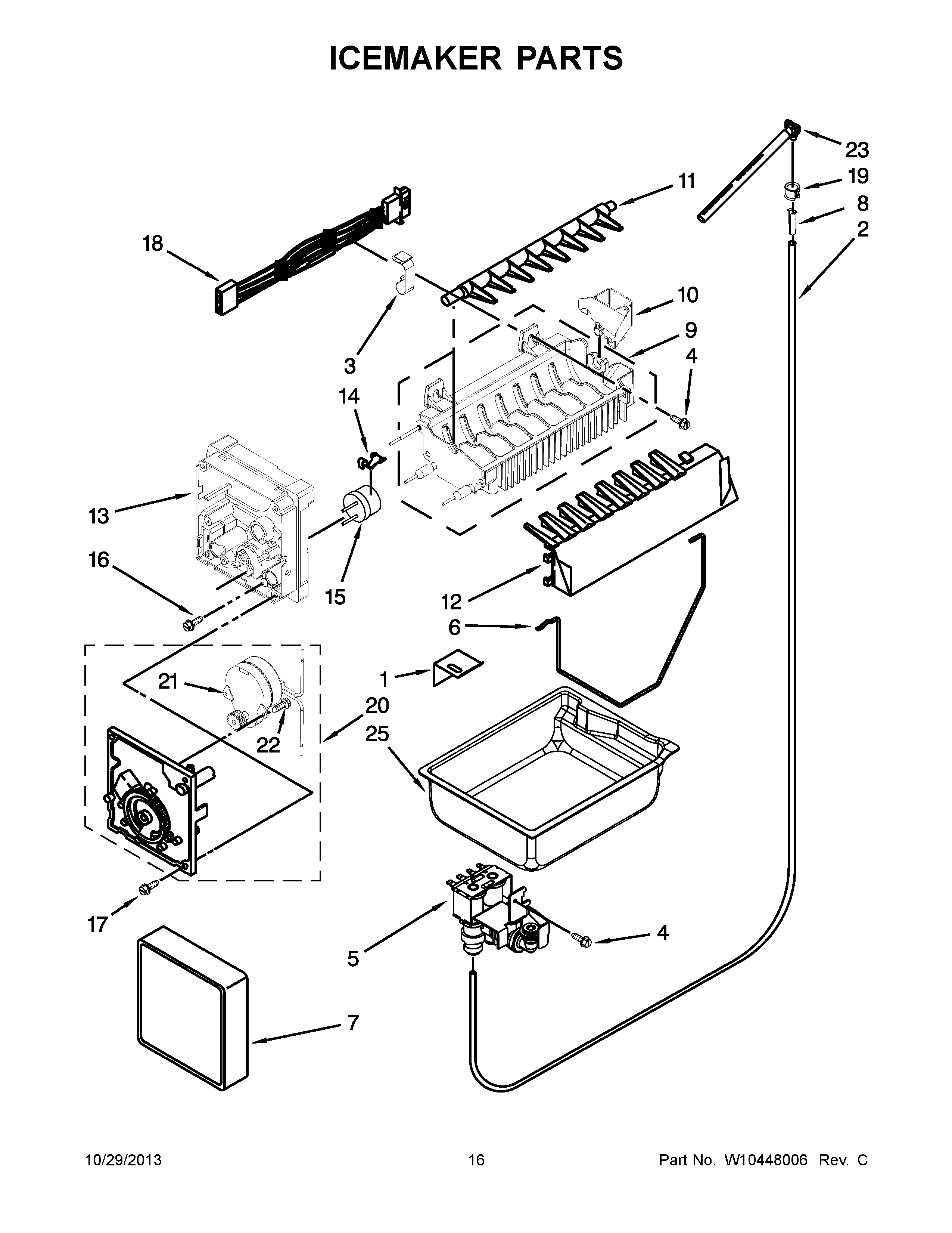 KitchenAid KFCP22EXMP2 icemaker parts diagram