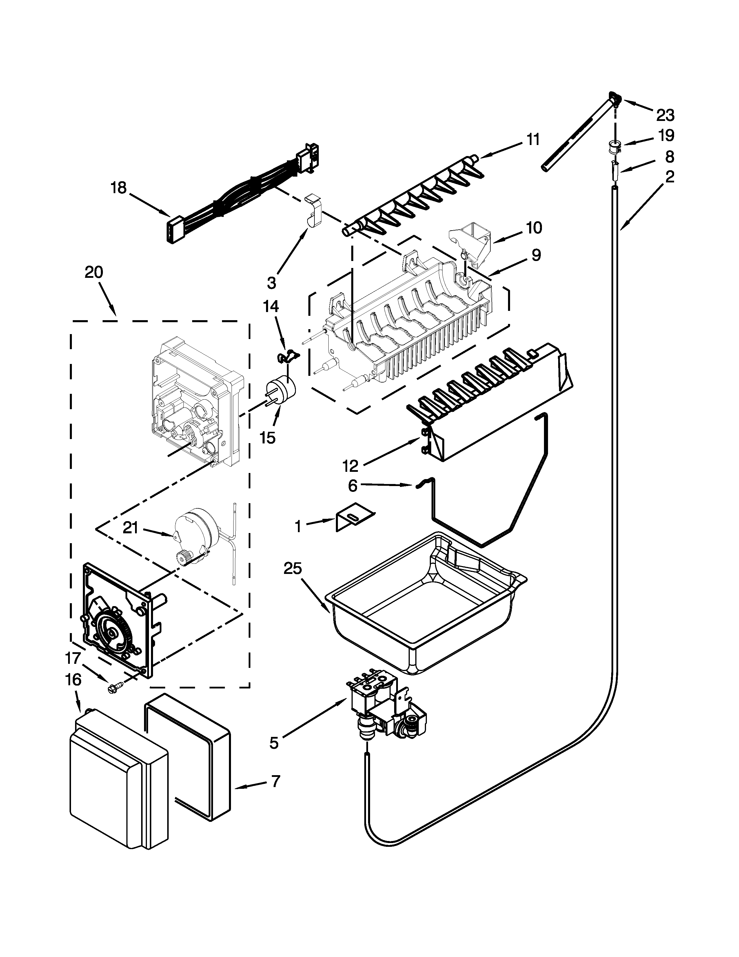 KitchenAid KFCP22EXMP4 icemaker parts diagram