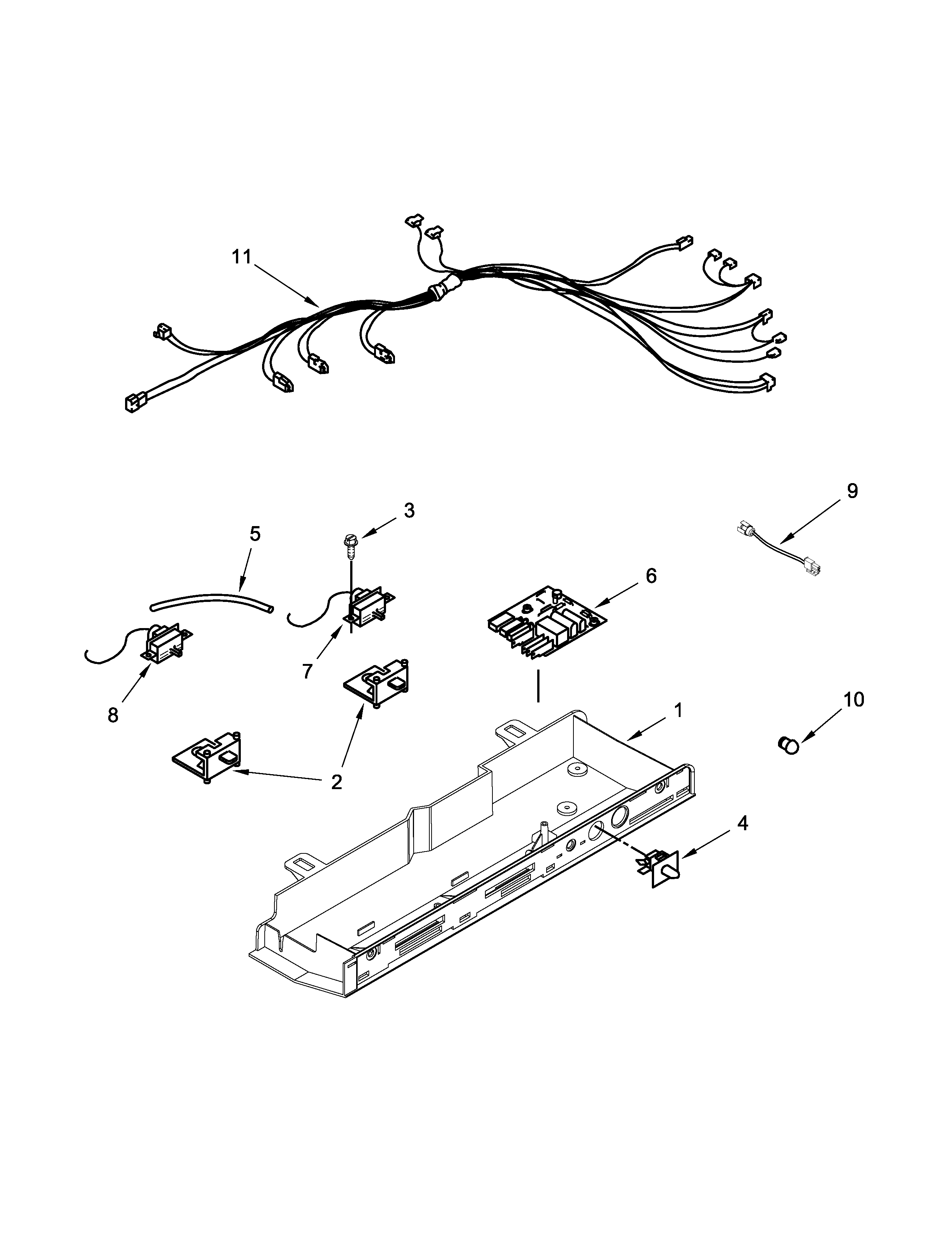 Whirlpool 7WRS25FDBF00 control box parts diagram