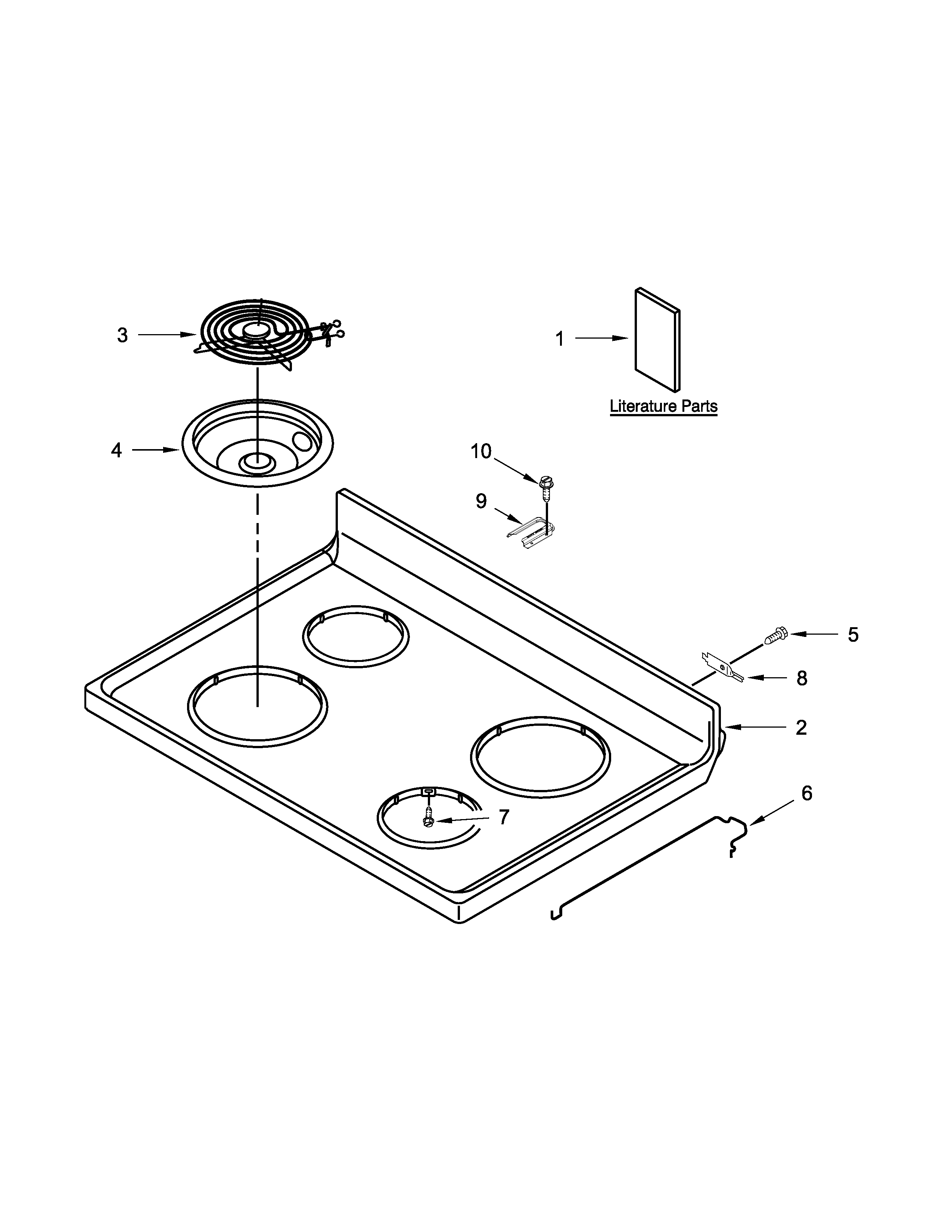 Maytag YMER7660WS1 cooktop parts diagram