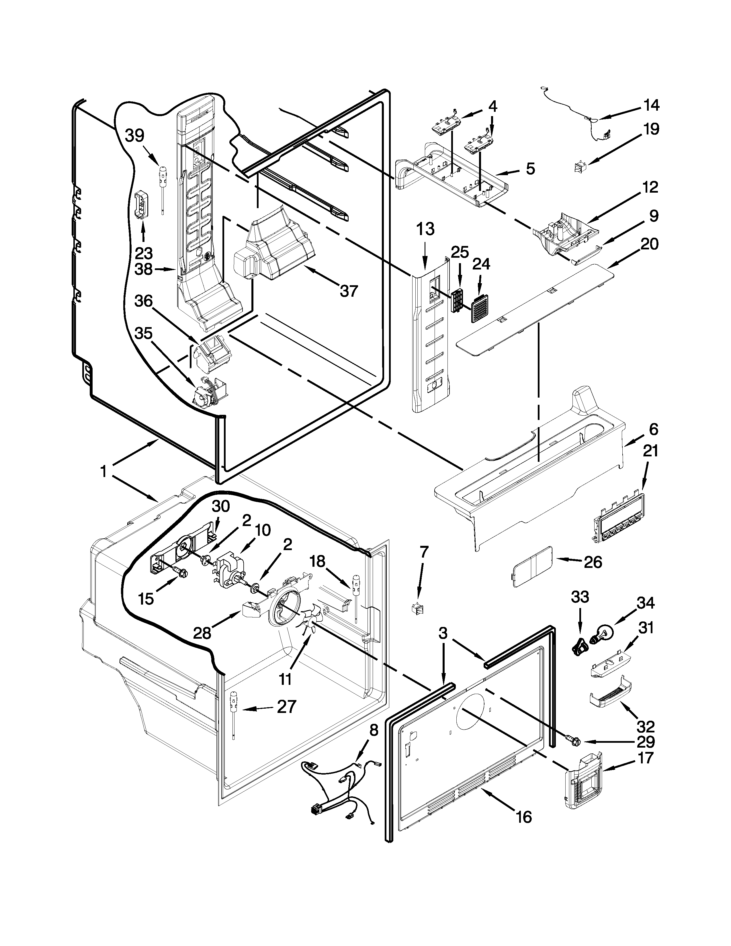 Maytag MFF2055YEM00 liner parts diagram