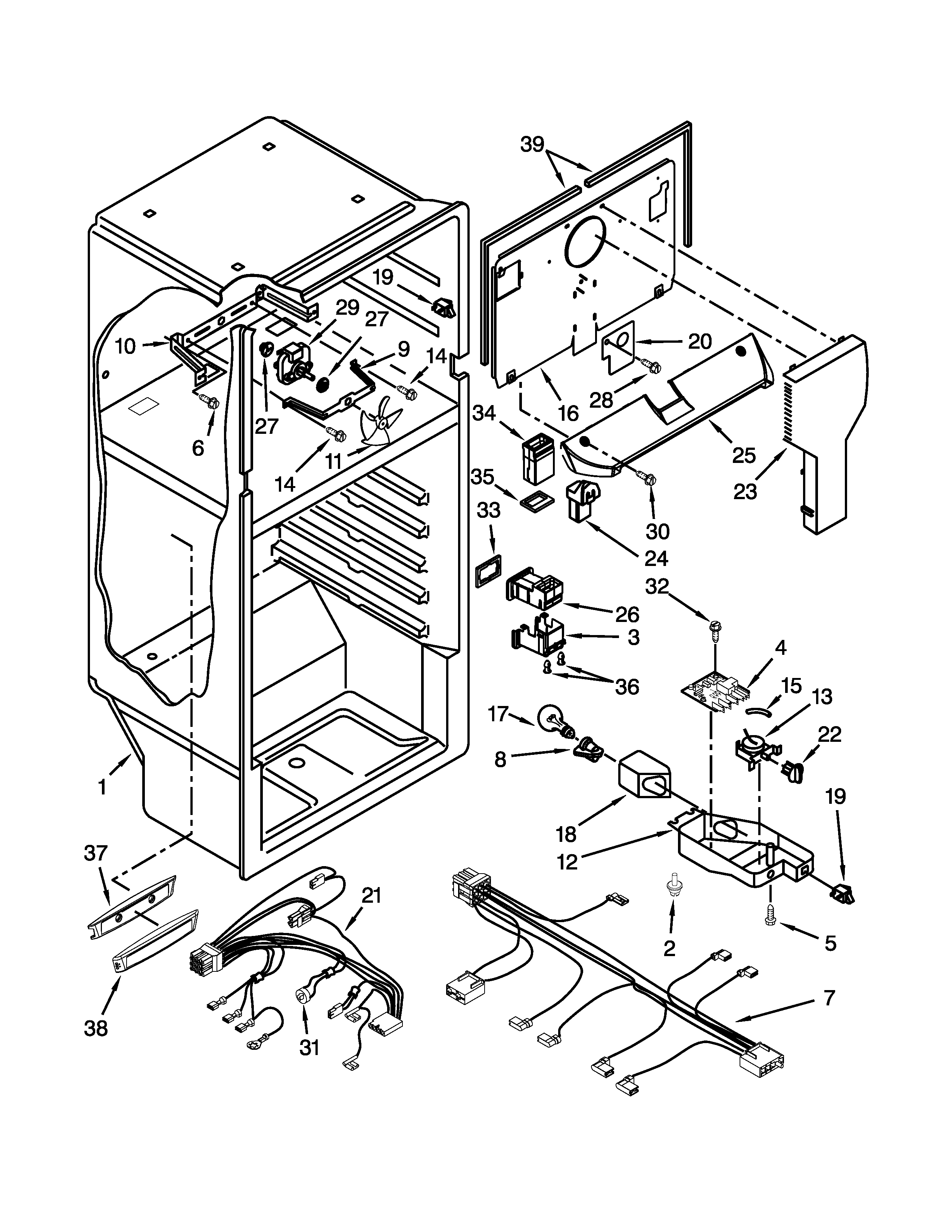 Whirlpool W8RXNGMBD01 liner parts diagram