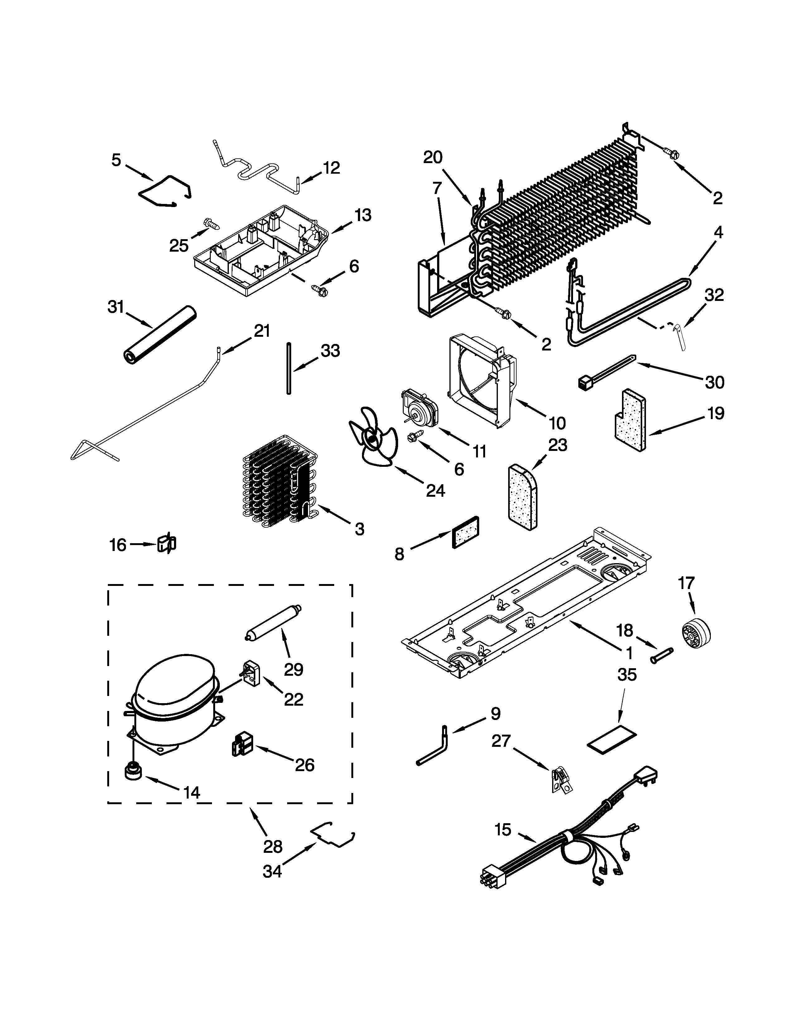 Whirlpool W8RXNGMBD01 unit parts diagram