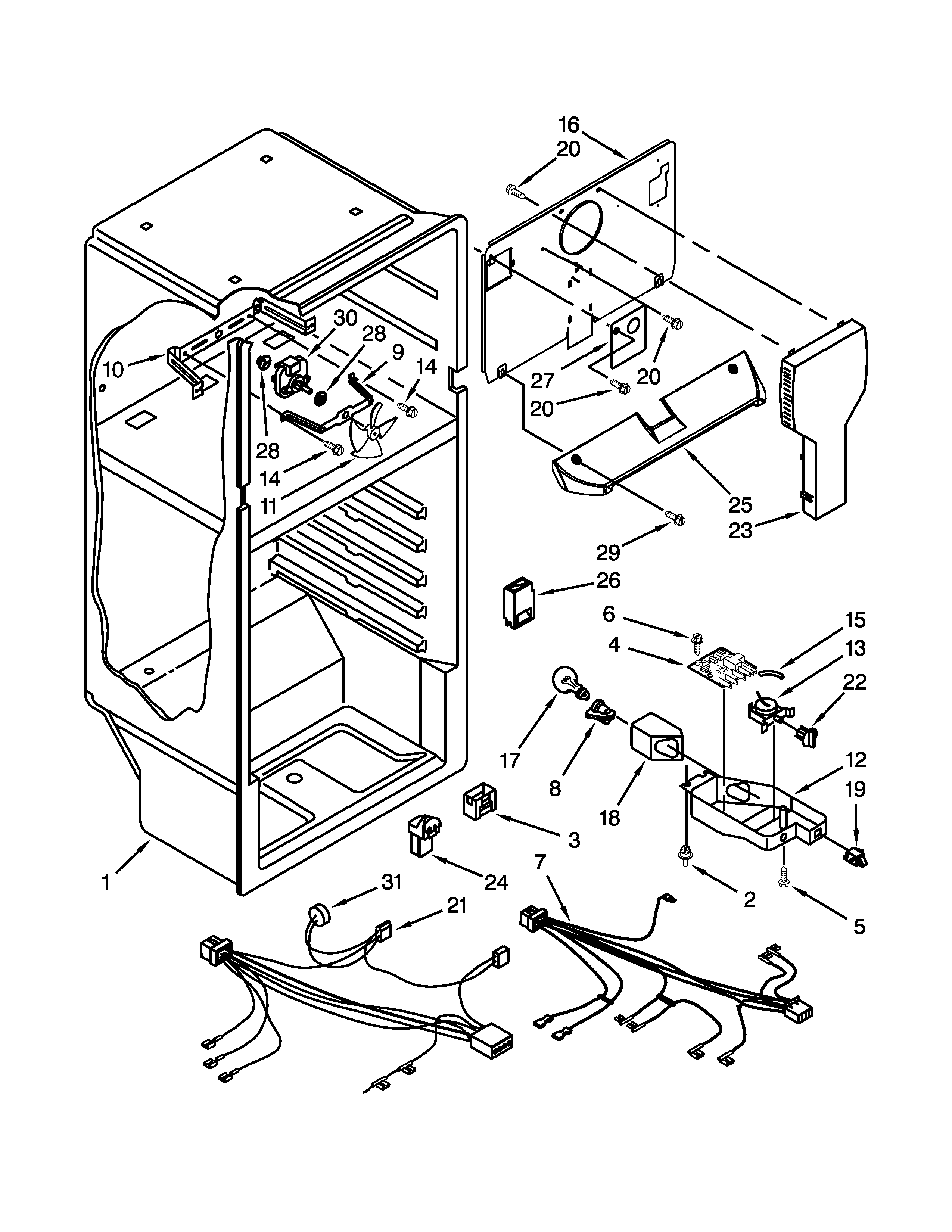 Ikea IK8RXDGMXS02 liner parts diagram
