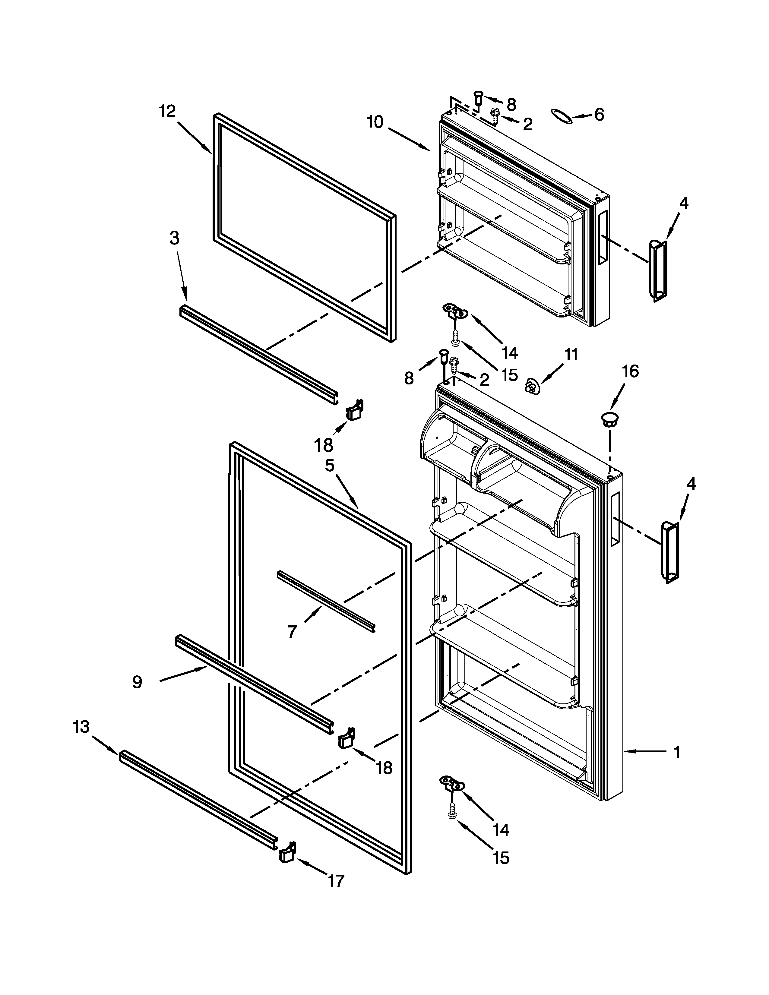Kirkland ST14CKXSQ03 door parts diagram