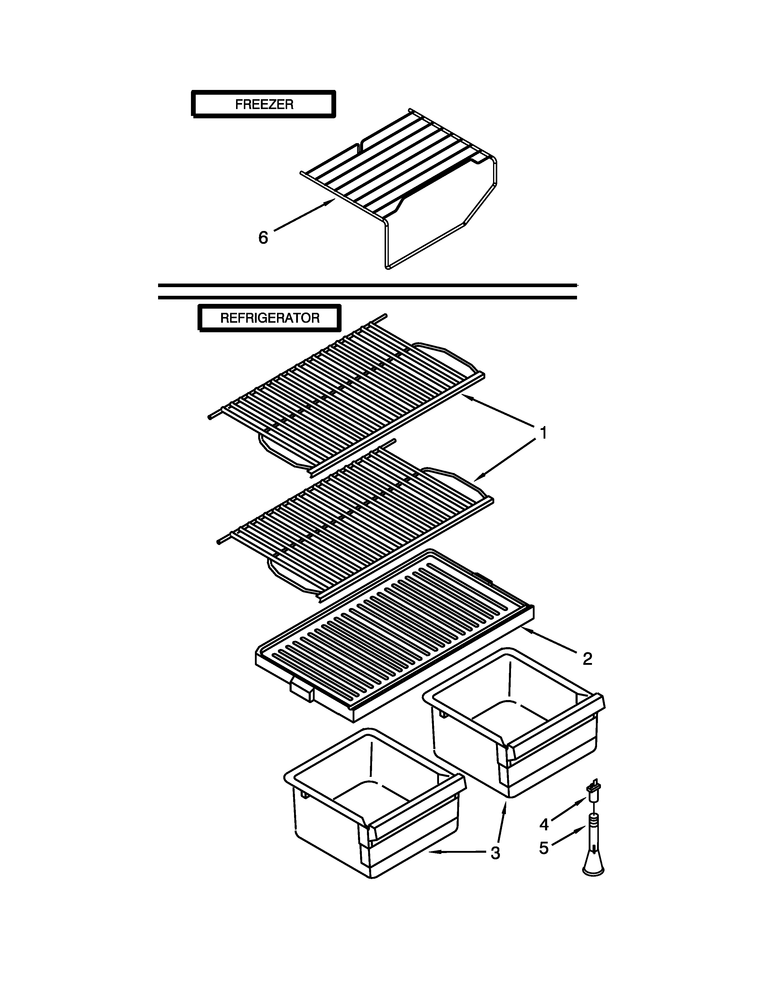 Kirkland ST14CKXSQ03 shelf parts diagram