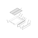 Maytag MGR7685AW2 drawer and rack parts diagram
