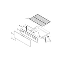 Whirlpool WFG520S0AW2 drawer and broiler parts diagram