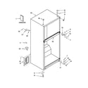 Whirlpool W8TXNGZBB01 cabinet parts diagram
