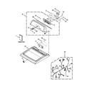 Maytag MEDX550XW0 top and console parts diagram