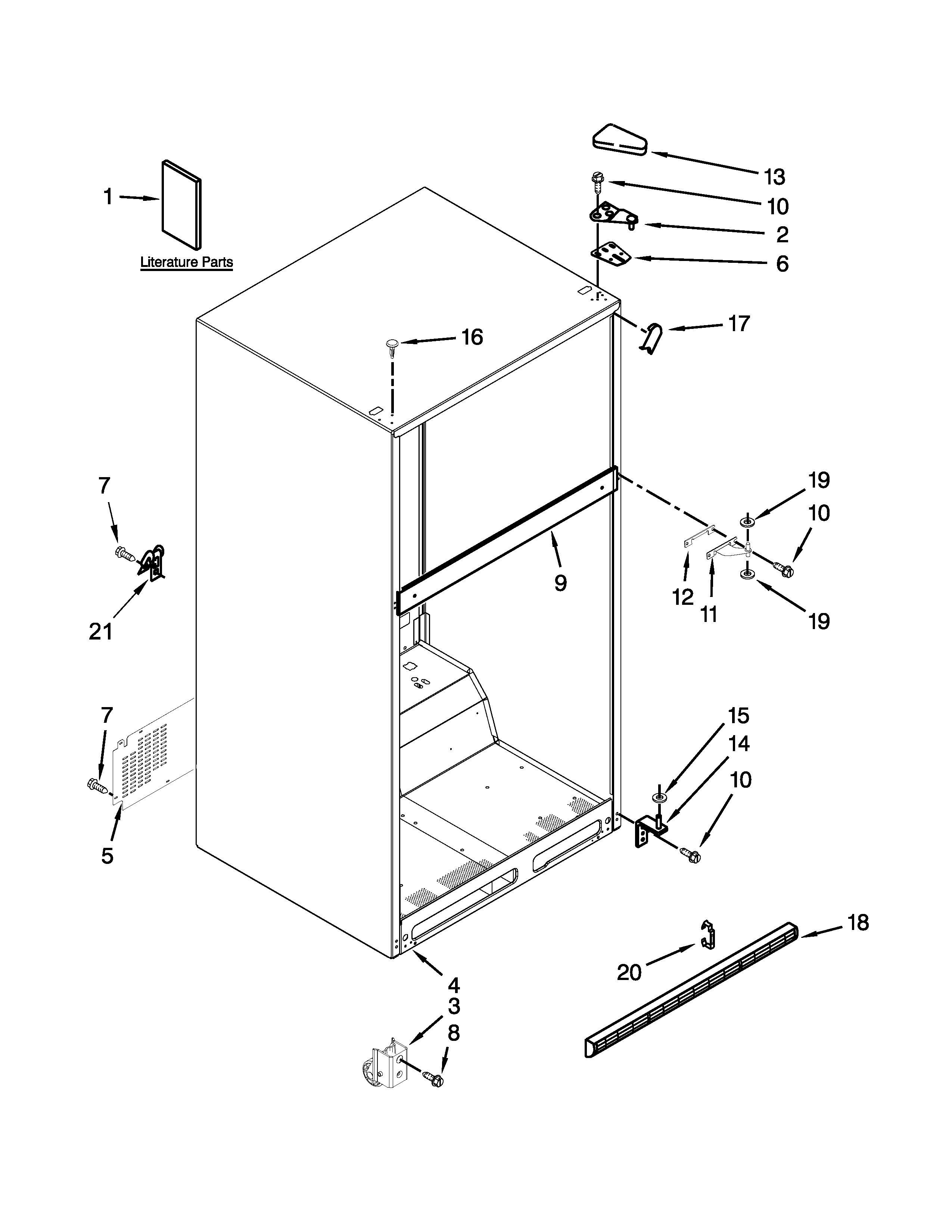 Maytag M8TXEGFBS02 cabinet parts diagram