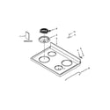 Whirlpool WFC310S0AT0 cooktop parts diagram