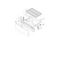 Whirlpool WFC310S0AT0 drawer and broiler parts diagram