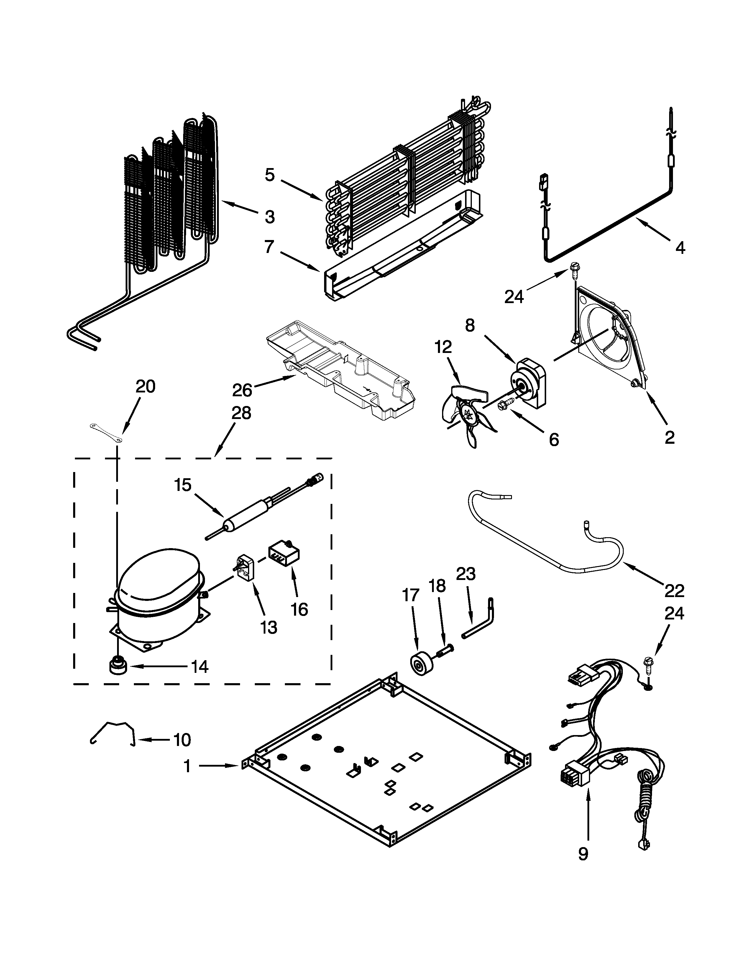 Whirlpool WRT138TFYB01 unit parts diagram
