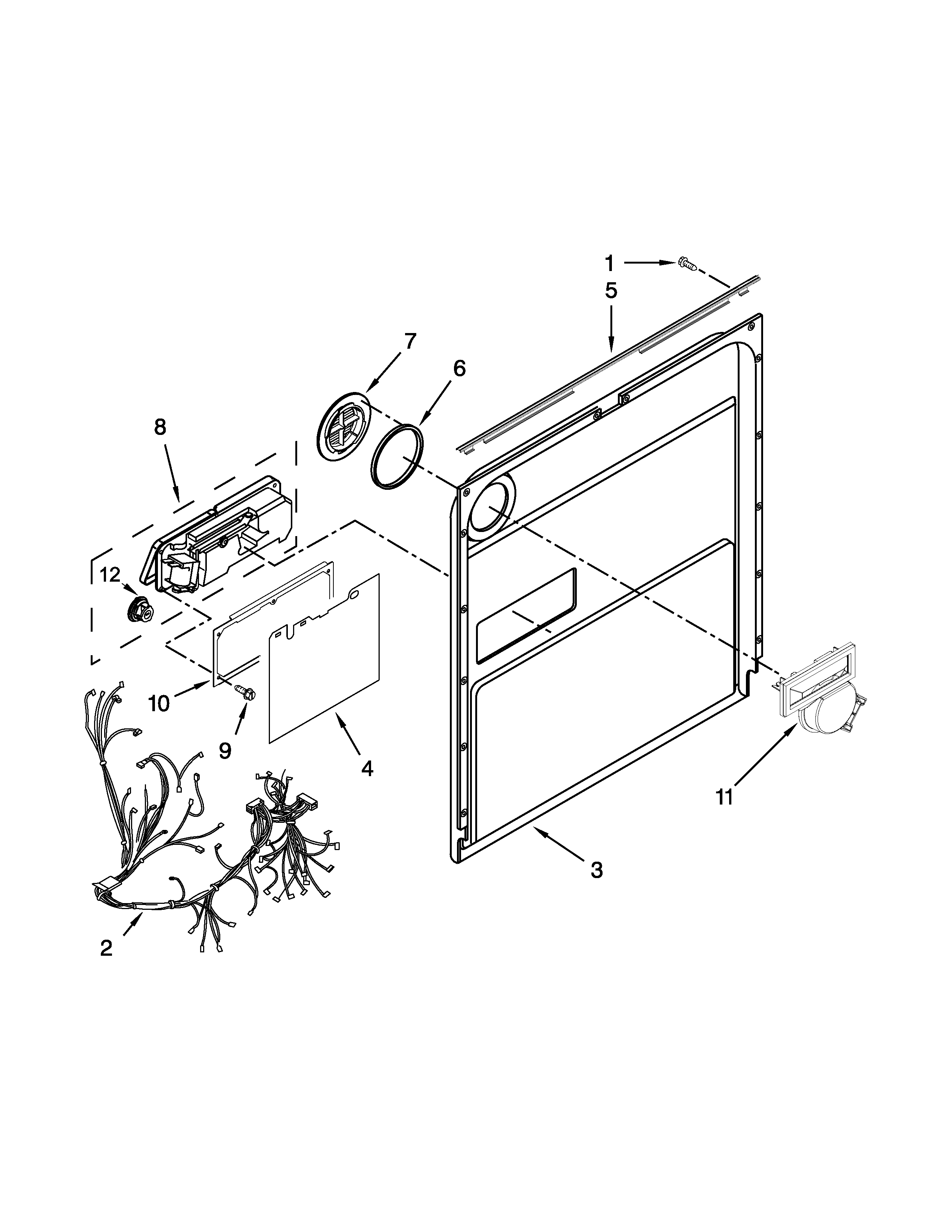 Maytag MDBH949PAB4 inner door parts diagram