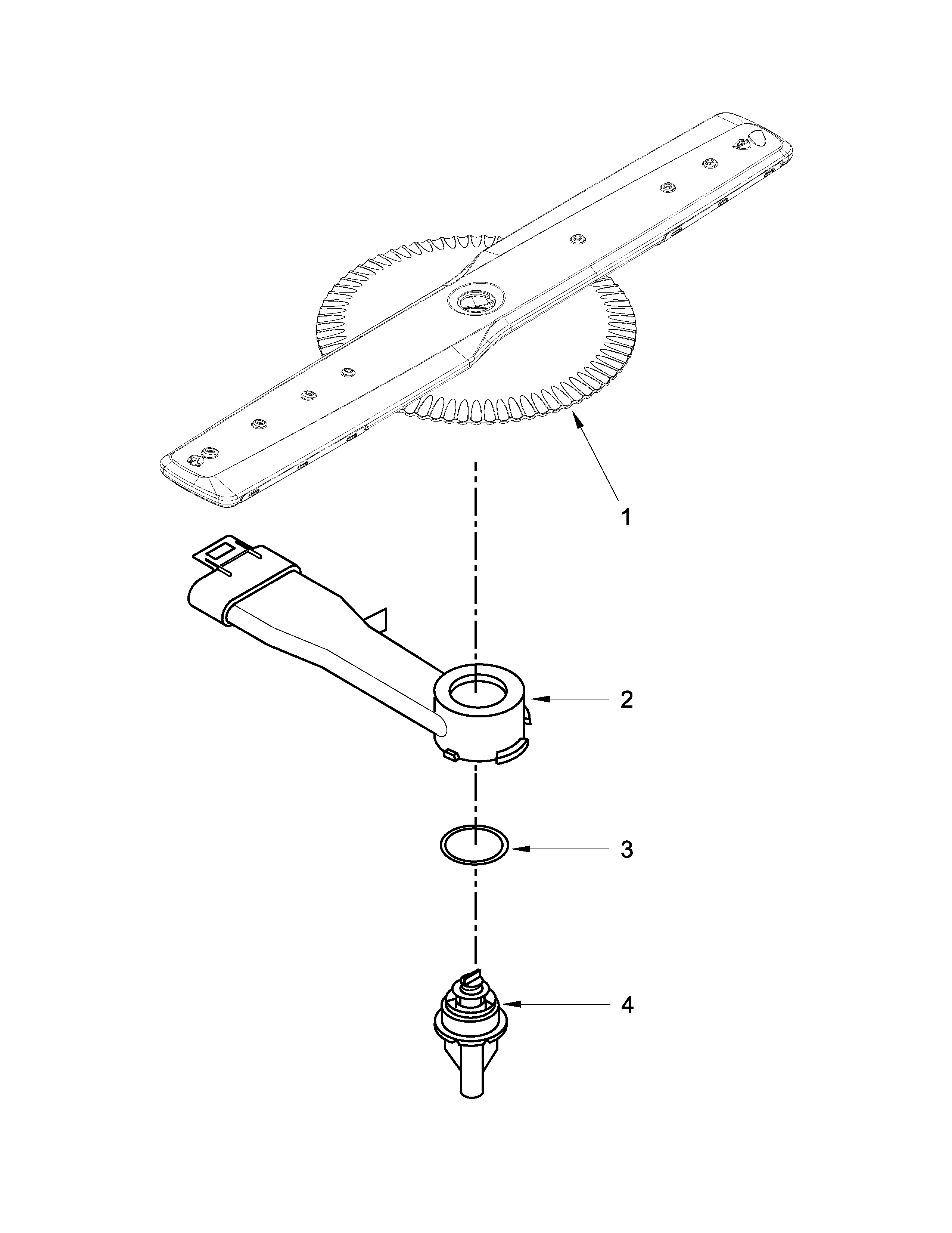 Maytag MDBH949PAB4 lower washarm parts diagram