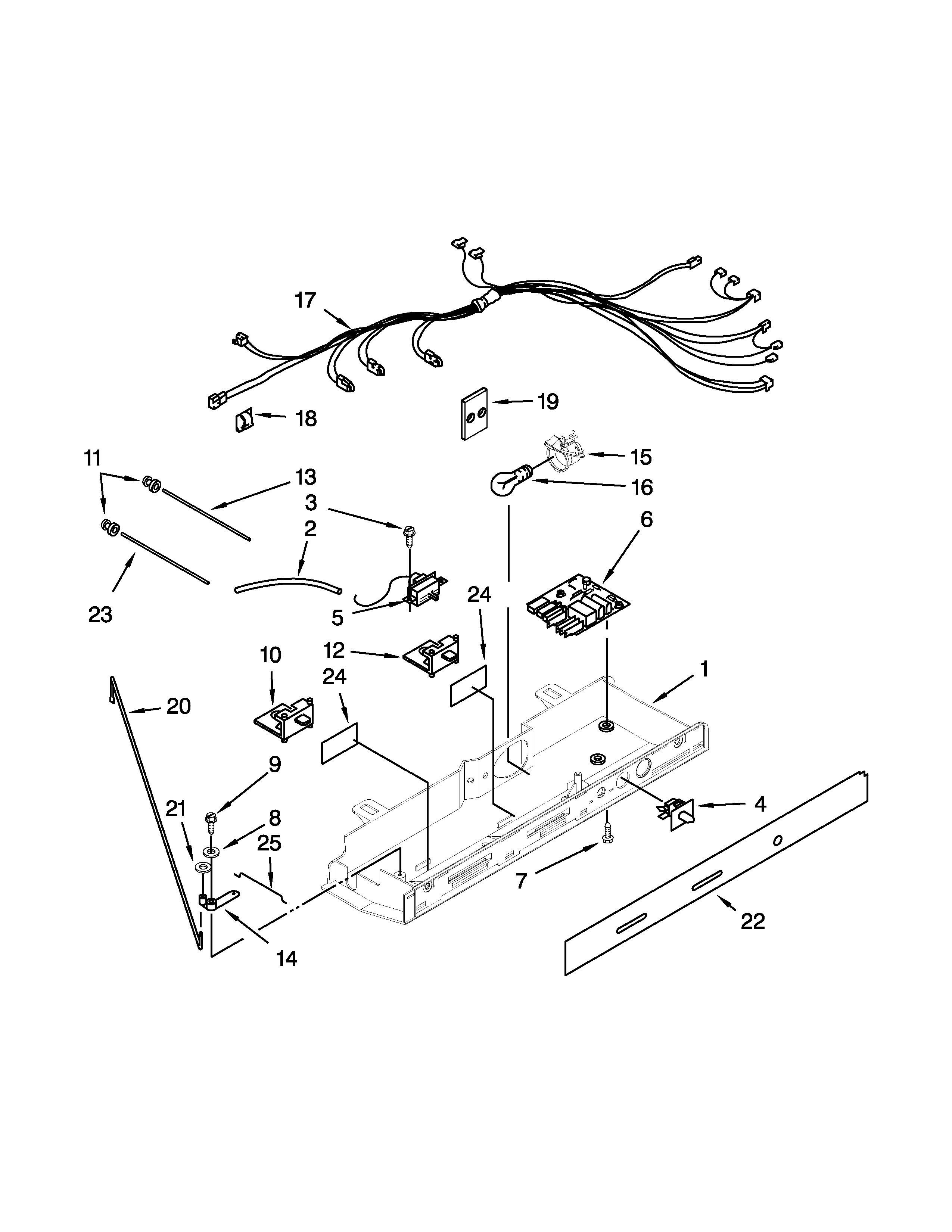 KitchenAid KSRV22FVSS00 control box parts diagram