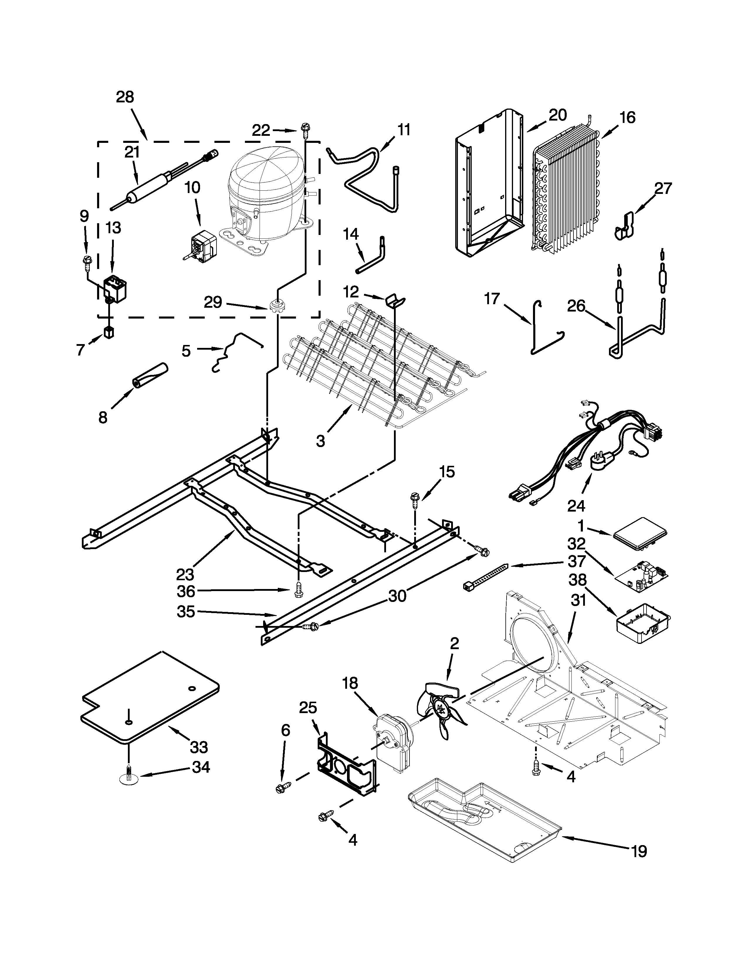 KitchenAid KSRV22FVSS00 unit parts diagram