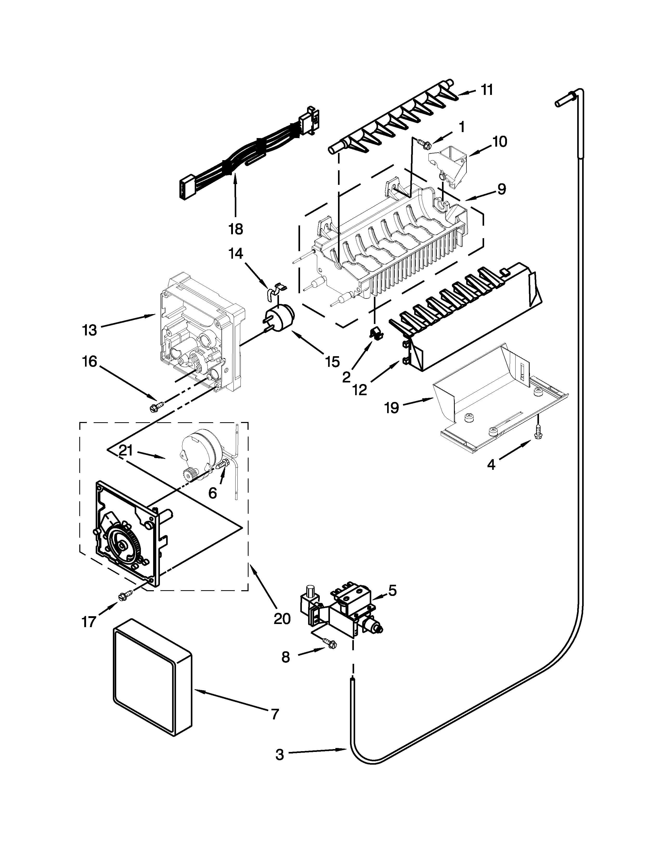 KitchenAid KSRV22FVSS00 icemaker parts diagram