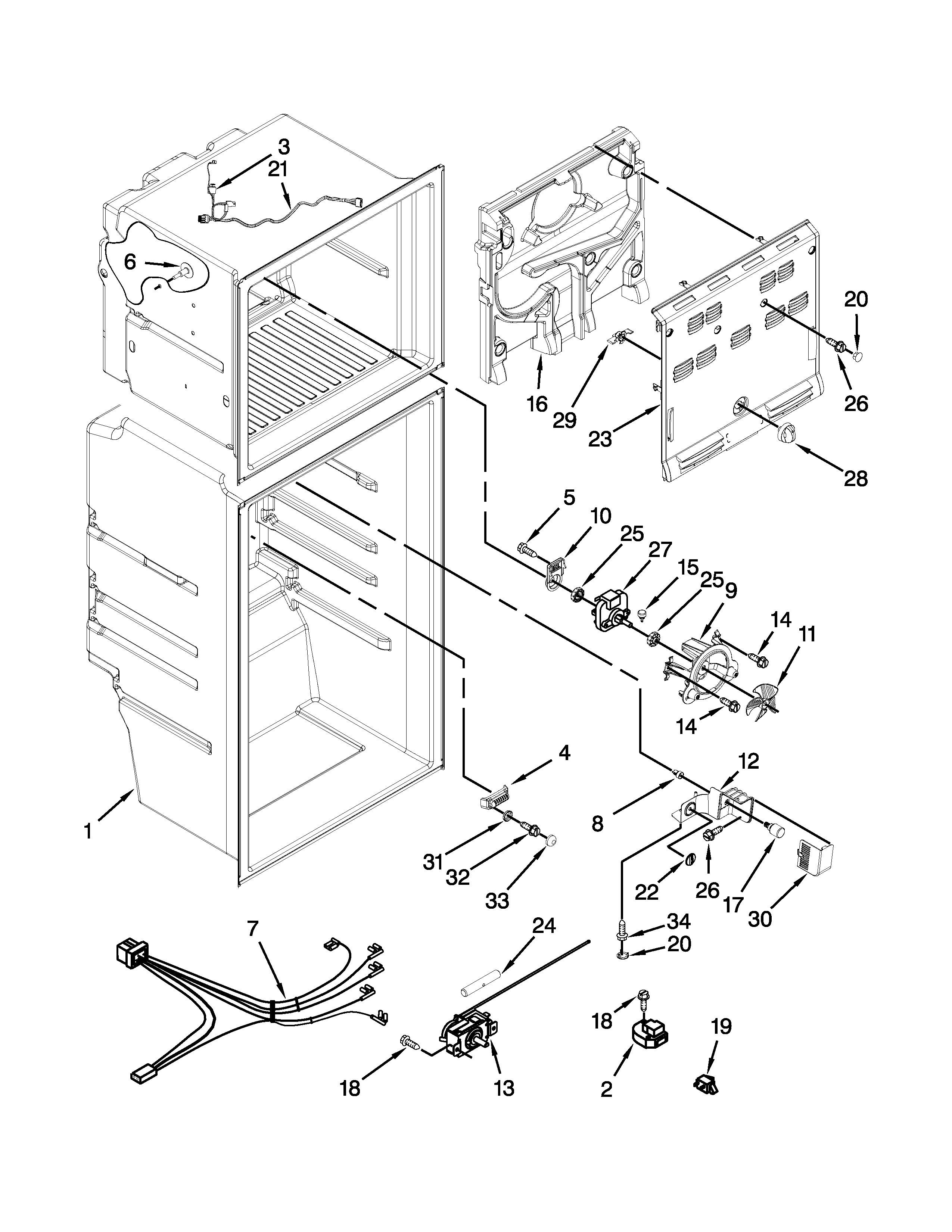 Whirlpool WRT111SFAF00 liner parts diagram