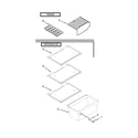 Whirlpool WRT111SFAB00 shelf parts diagram