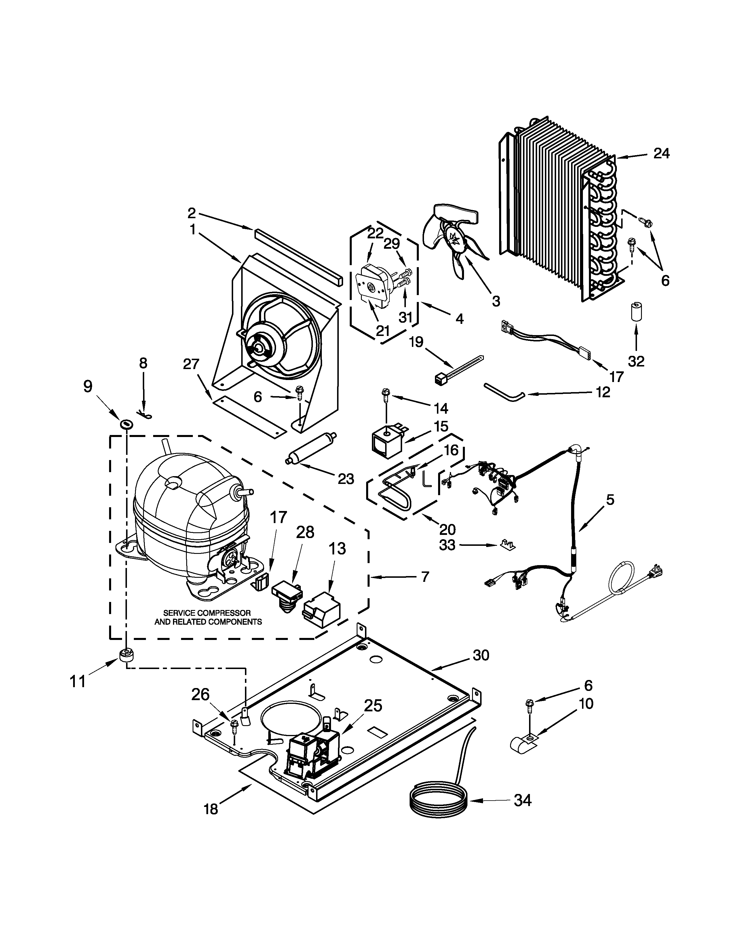 KitchenAid KUIS18PNZB0 unit parts diagram