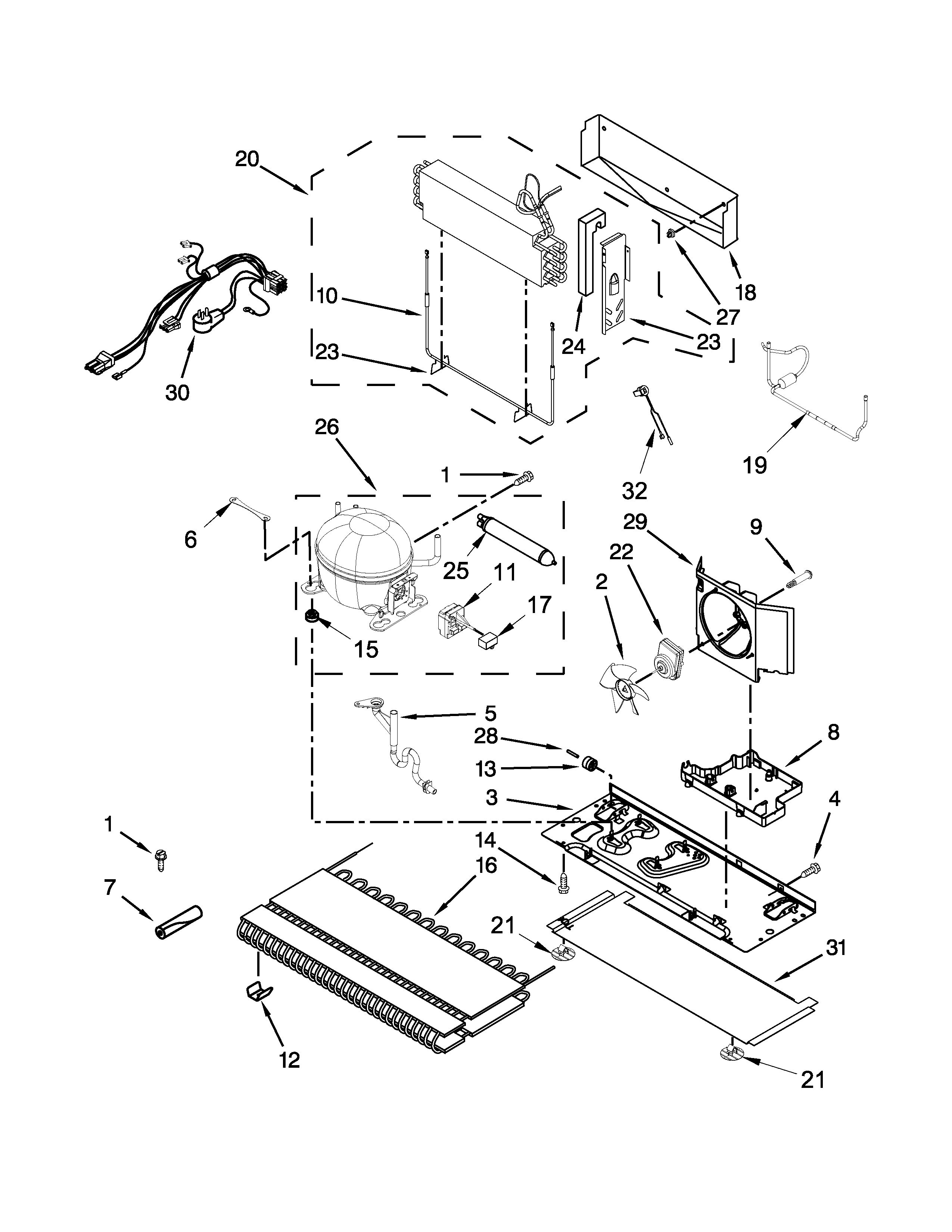 Whirlpool 7WF736SDAM11 unit parts diagram
