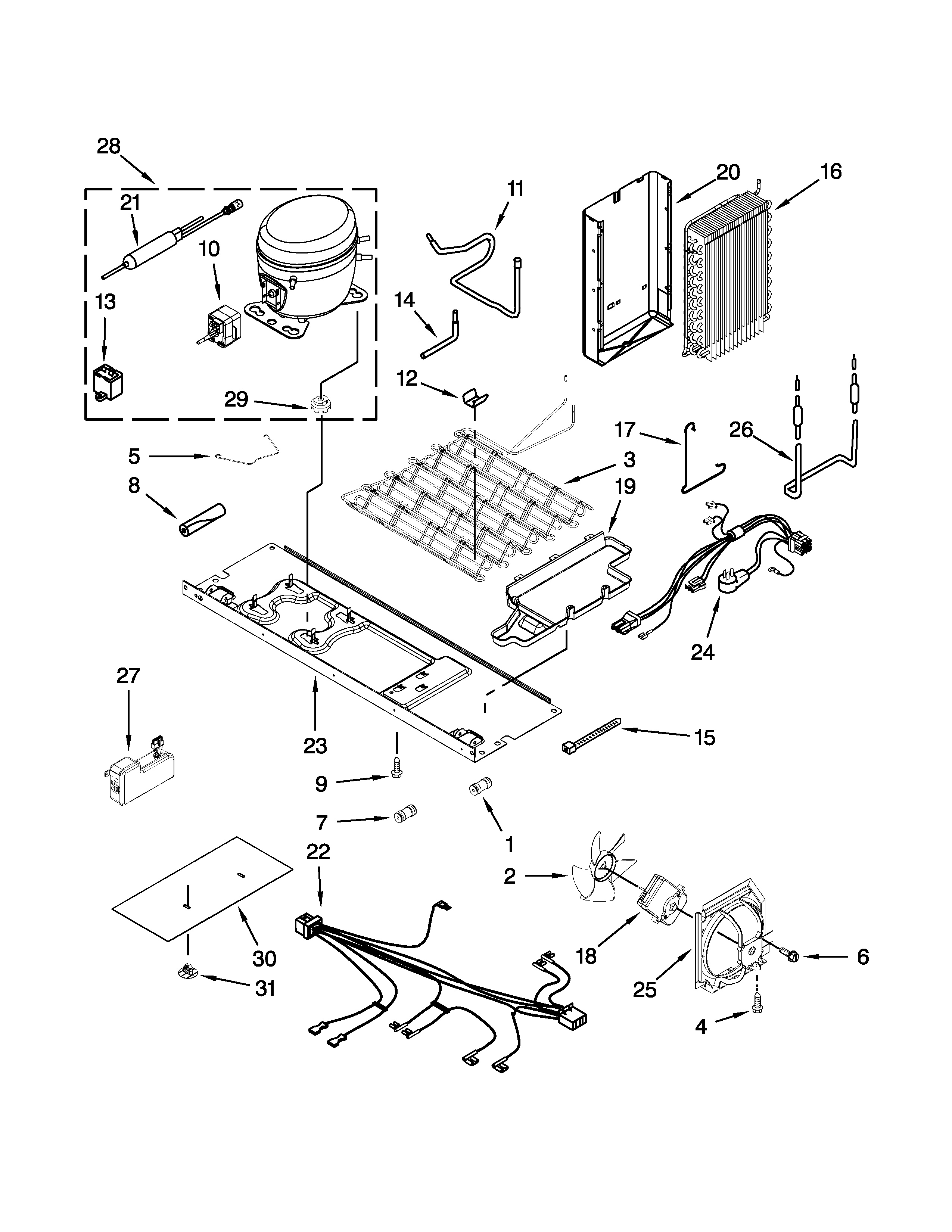 Whirlpool WRS965CIAM01 unit parts diagram