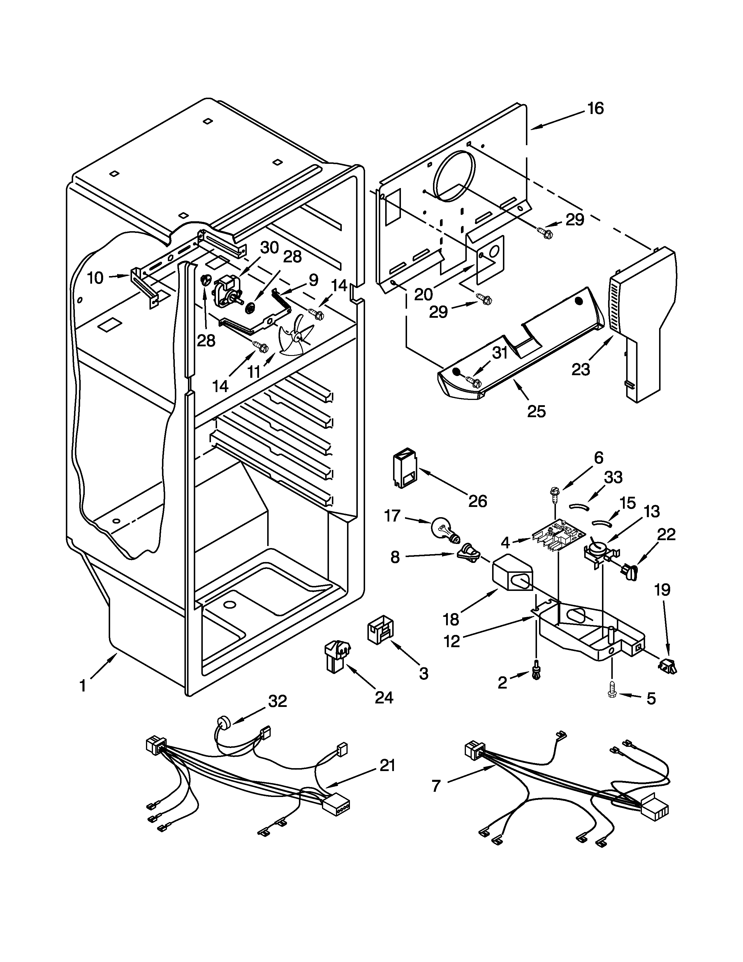 Whirlpool 8W8TXDGFBW00 liner parts diagram