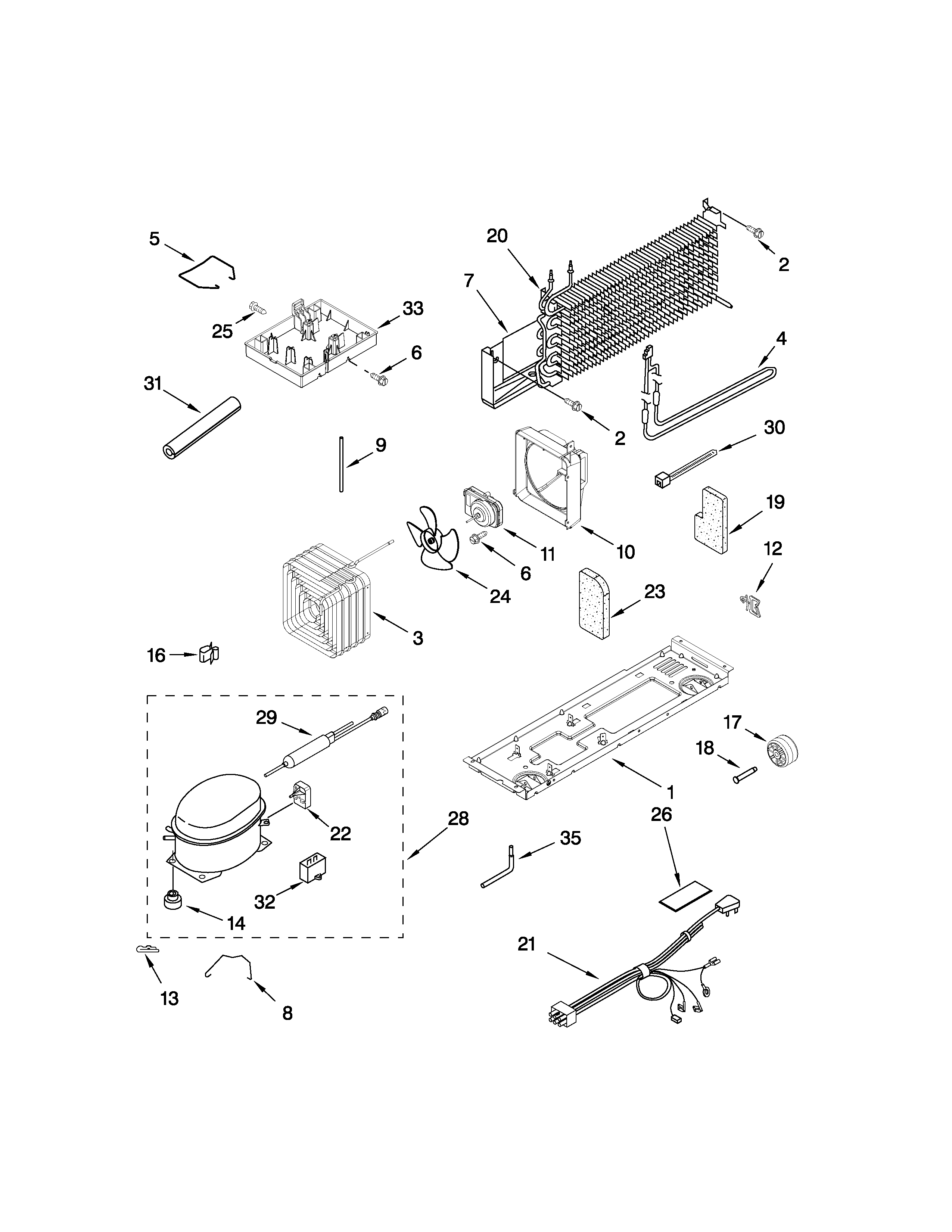 Whirlpool 8W8TXDGFBW00 unit parts diagram