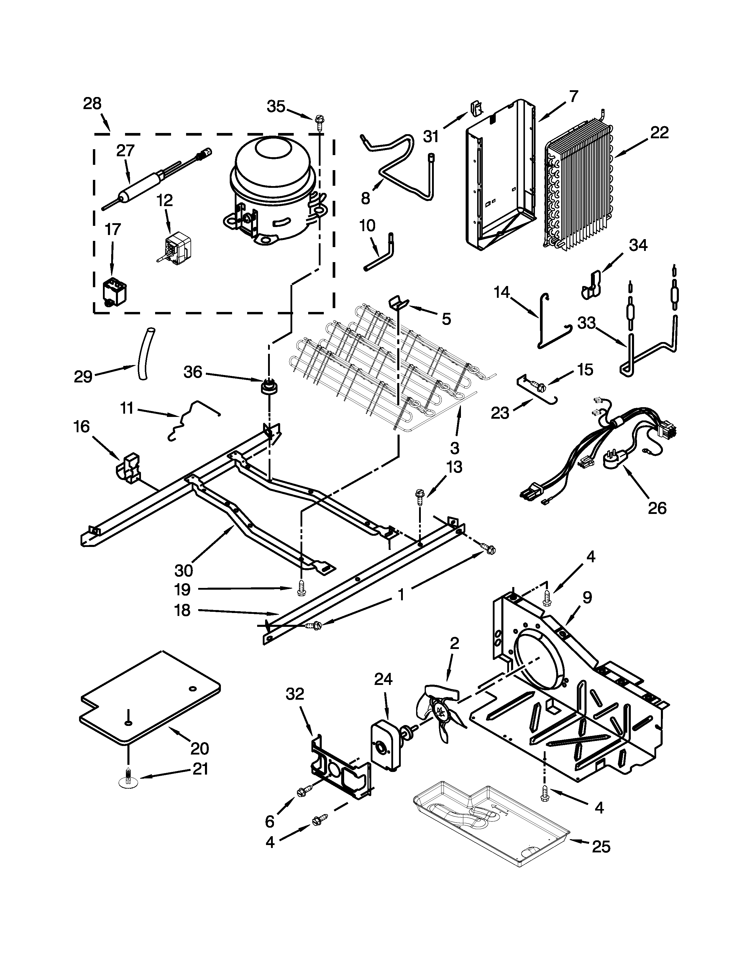 Whirlpool 5ED5FHKXVQ00 unit parts diagram