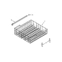 Whirlpool WDF530PLYW7 upper rack and track parts diagram