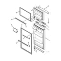 Whirlpool W6RXNGFWS00 door parts diagram