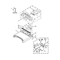 Whirlpool WED8500BC0 top and console parts diagram
