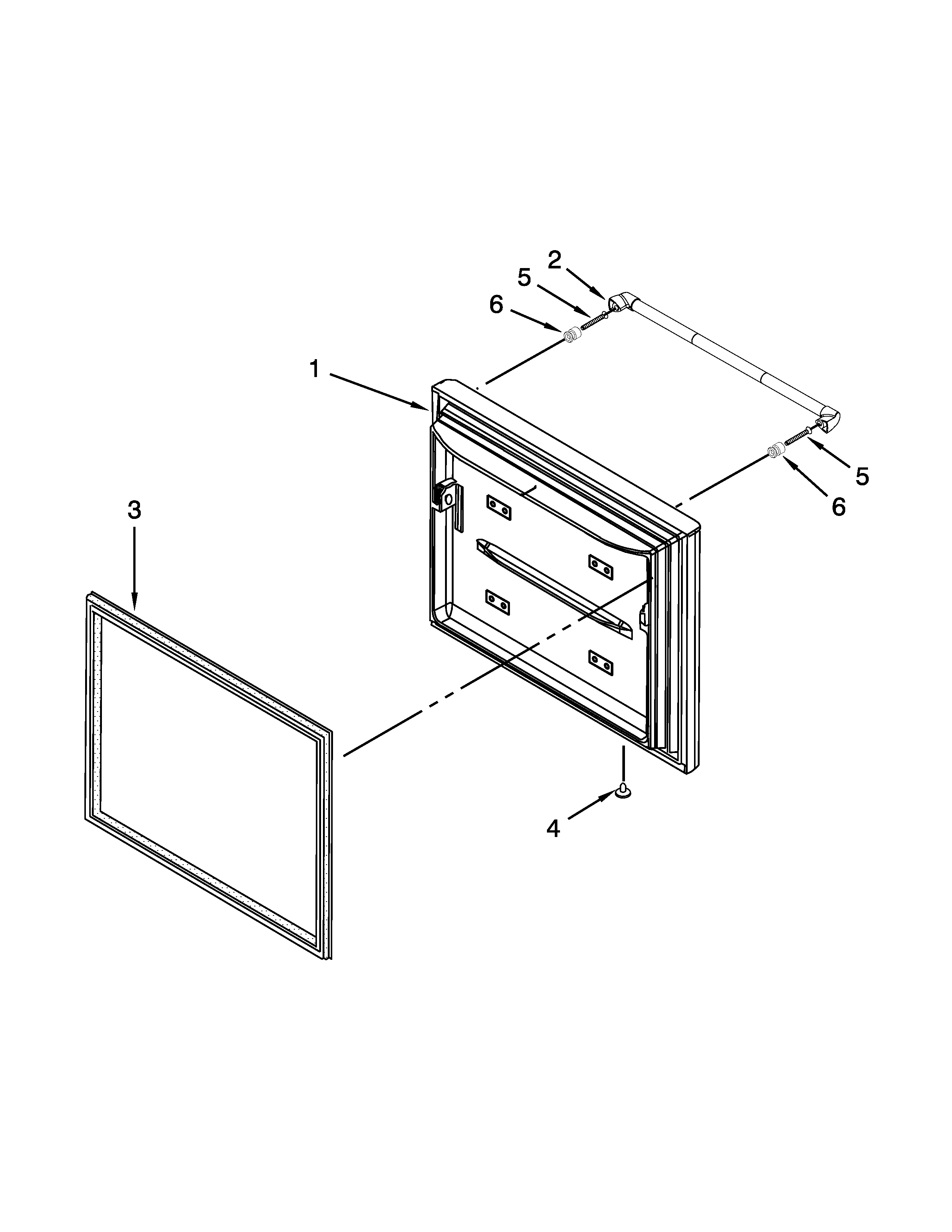 Jenn-Air JFC2290VEM3 freezer door parts diagram