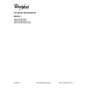 Whirlpool WRT351SFYF00 cover sheet diagram