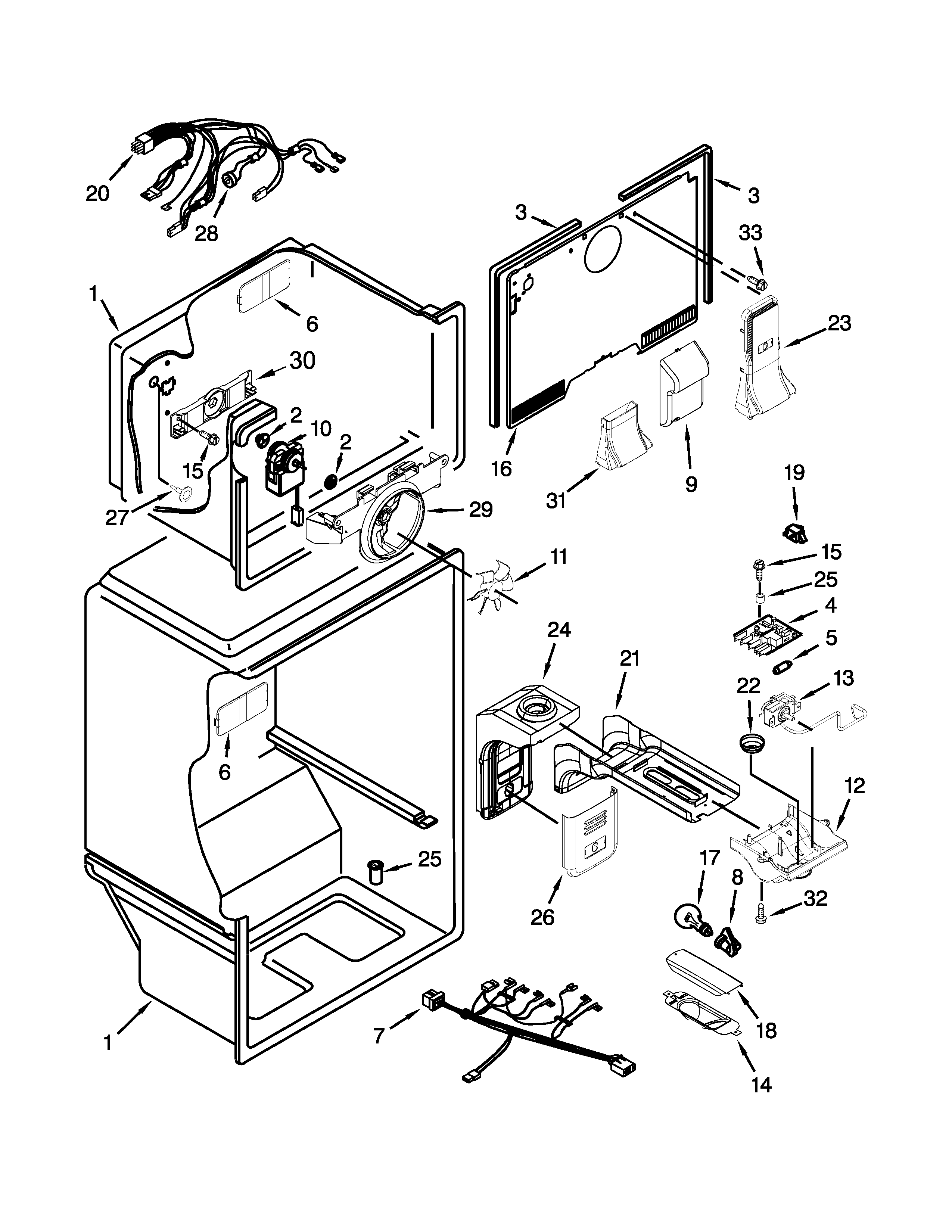 Whirlpool WRT351SFTF00 liner parts diagram