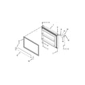 Whirlpool WRT351SFYF00 freezer door parts diagram