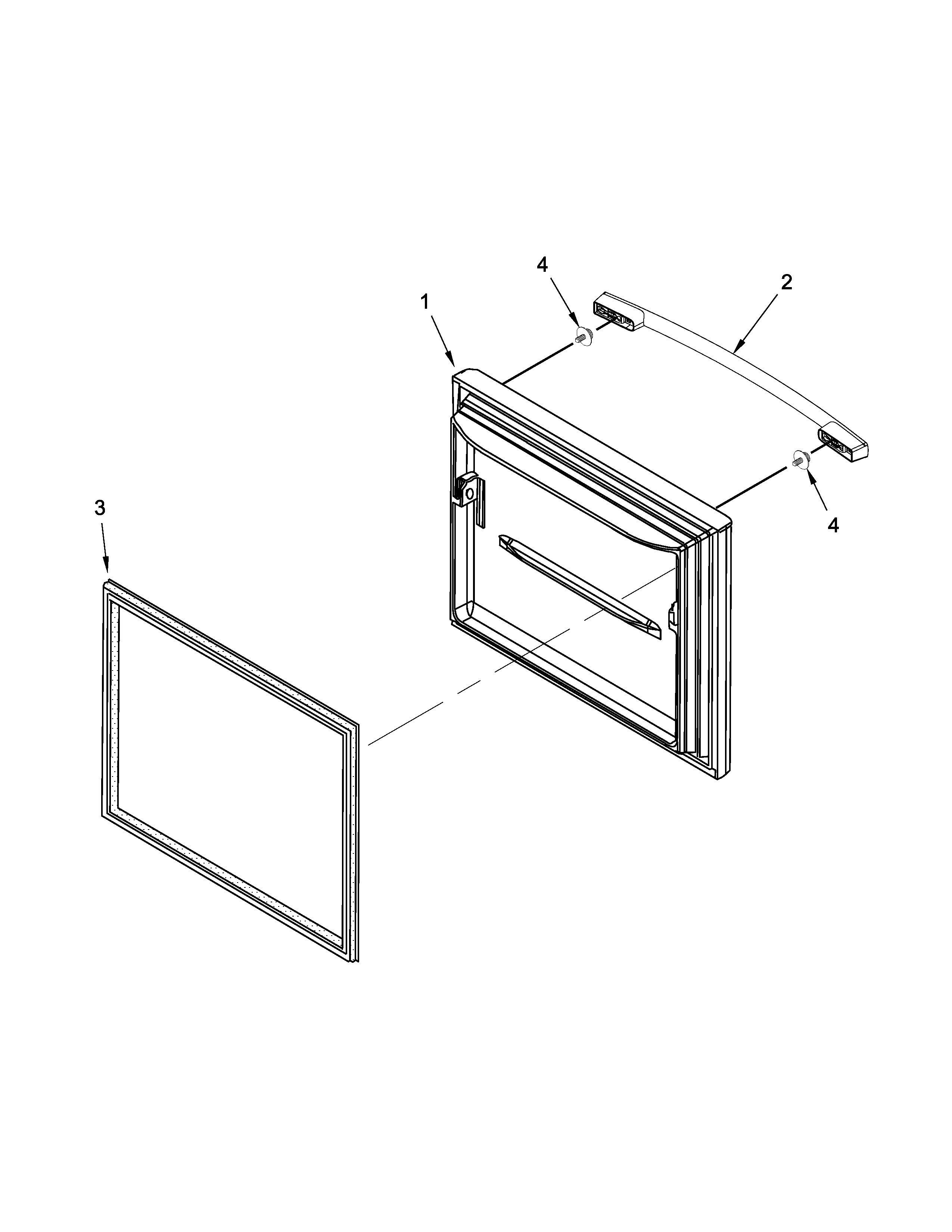 Whirlpool WRB322DMBW00 freezer door parts diagram