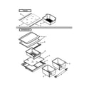 Whirlpool W8TXNGMBQ01 shelf parts diagram