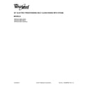 Whirlpool WFE524CLBS0 cover sheet diagram