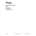 Whirlpool DU1015XTXD3 cover sheet diagram