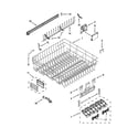 KitchenAid KUDS30SXSS3 upper rack and track parts diagram