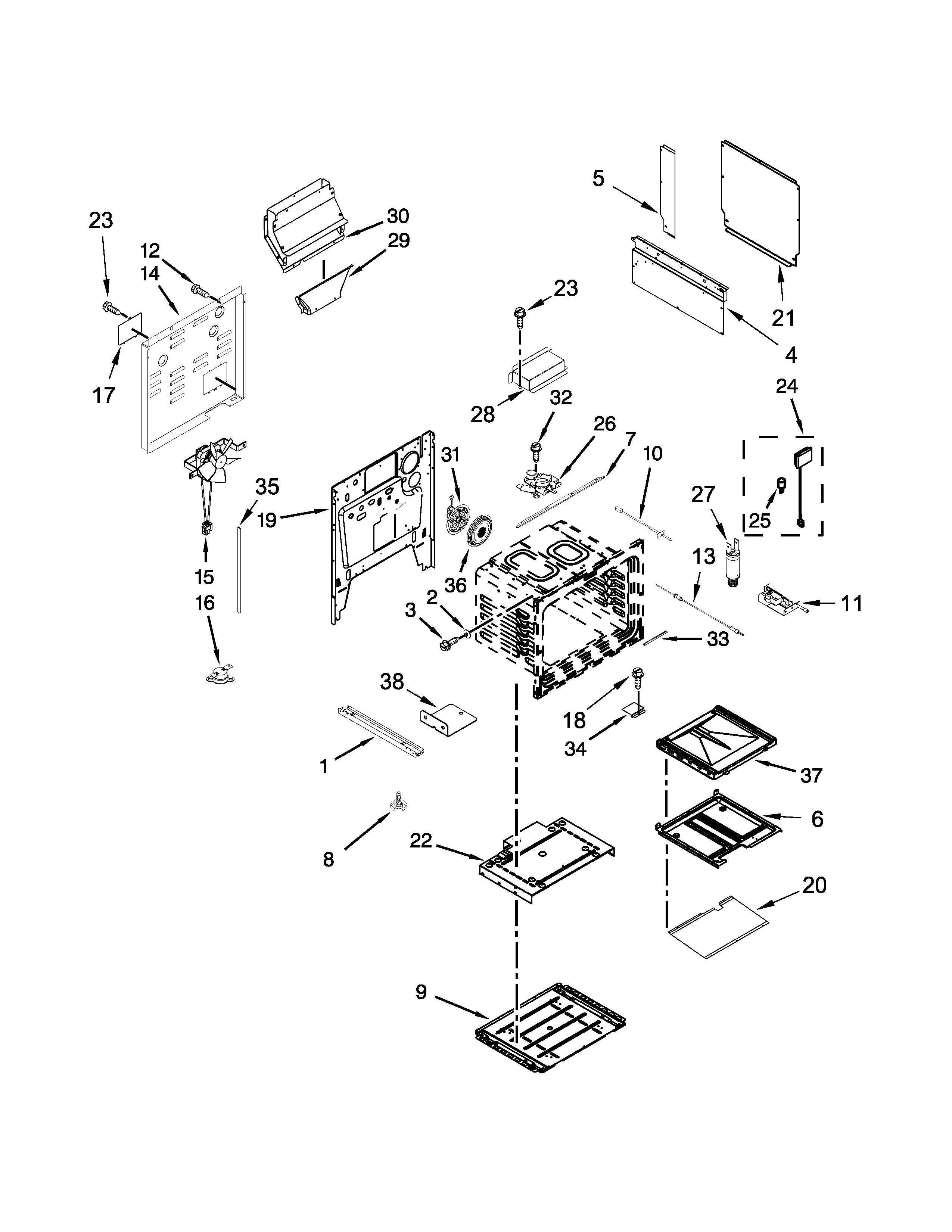 Jenn-Air JGS9900CDB00 chassis parts diagram