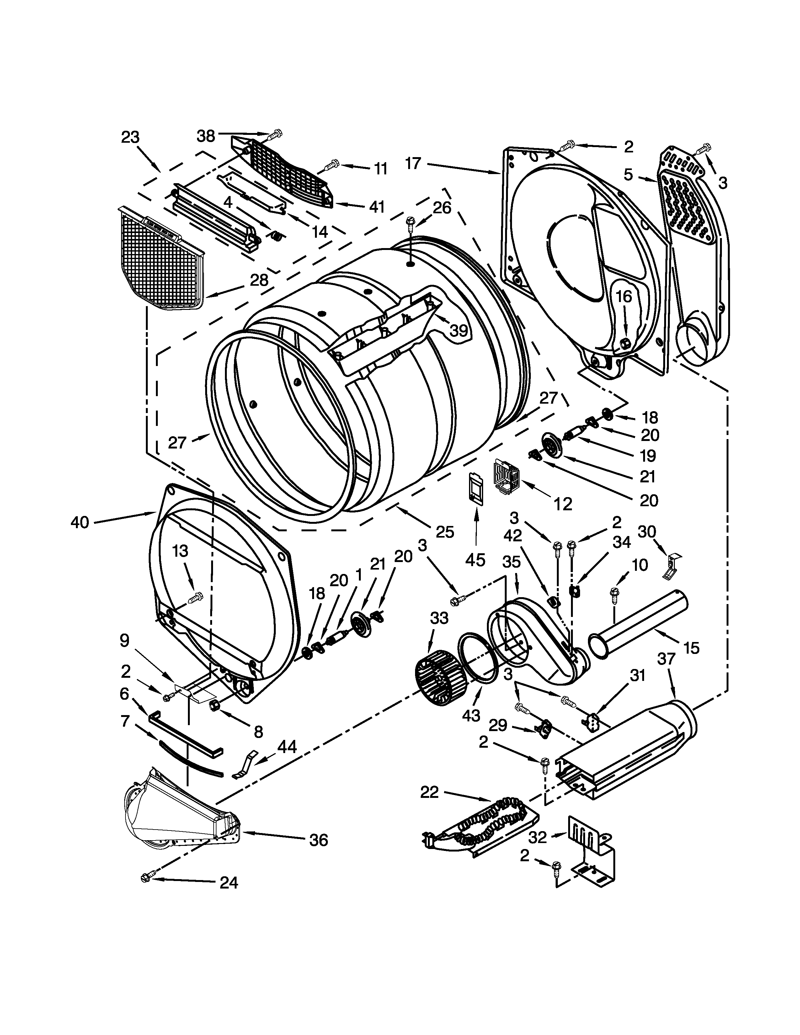 Amana 4KNED4400BQ0 bulkhead parts diagram