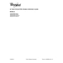 Whirlpool RBD245PRQ05 cover sheet diagram