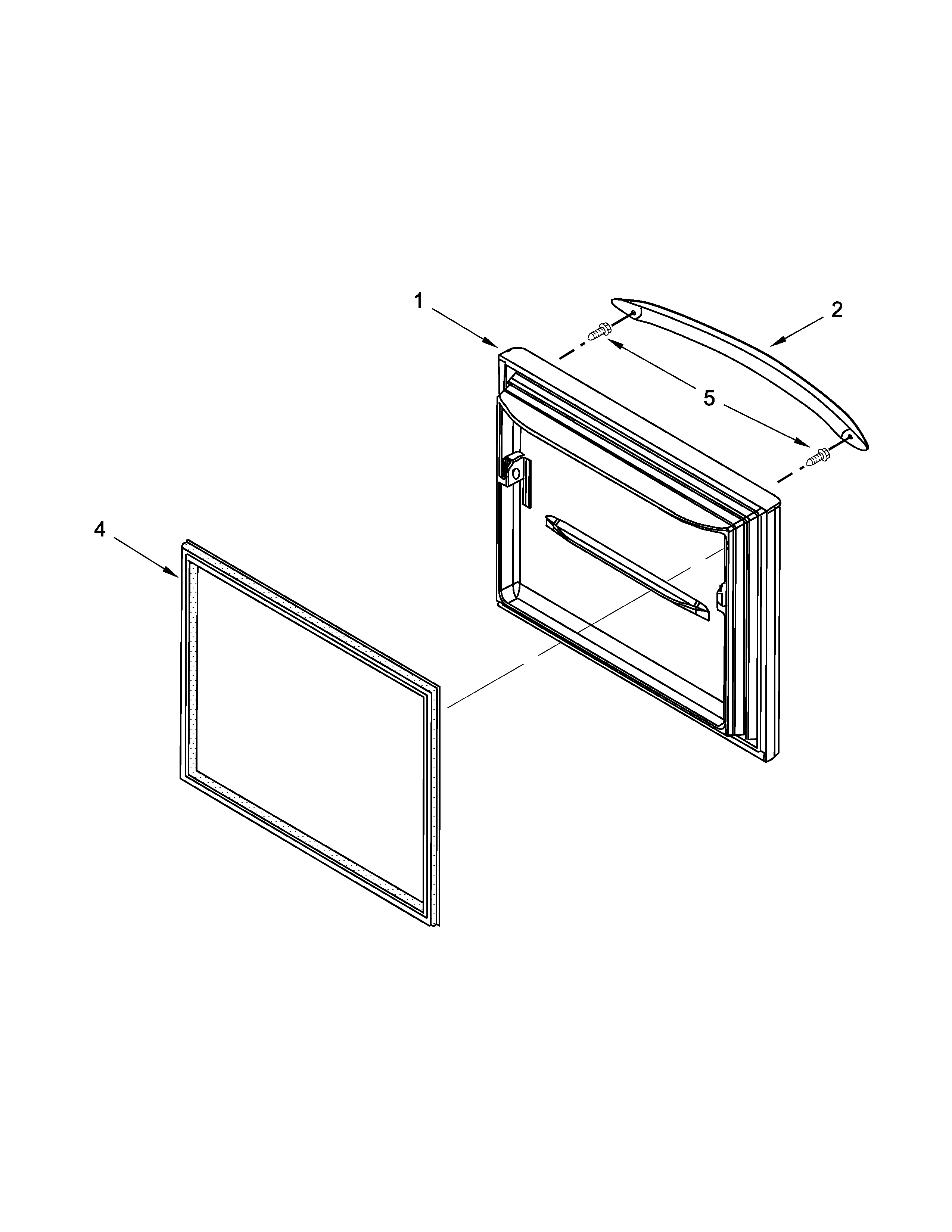 KitchenAid KBRS19KCMS00 freezer door parts diagram