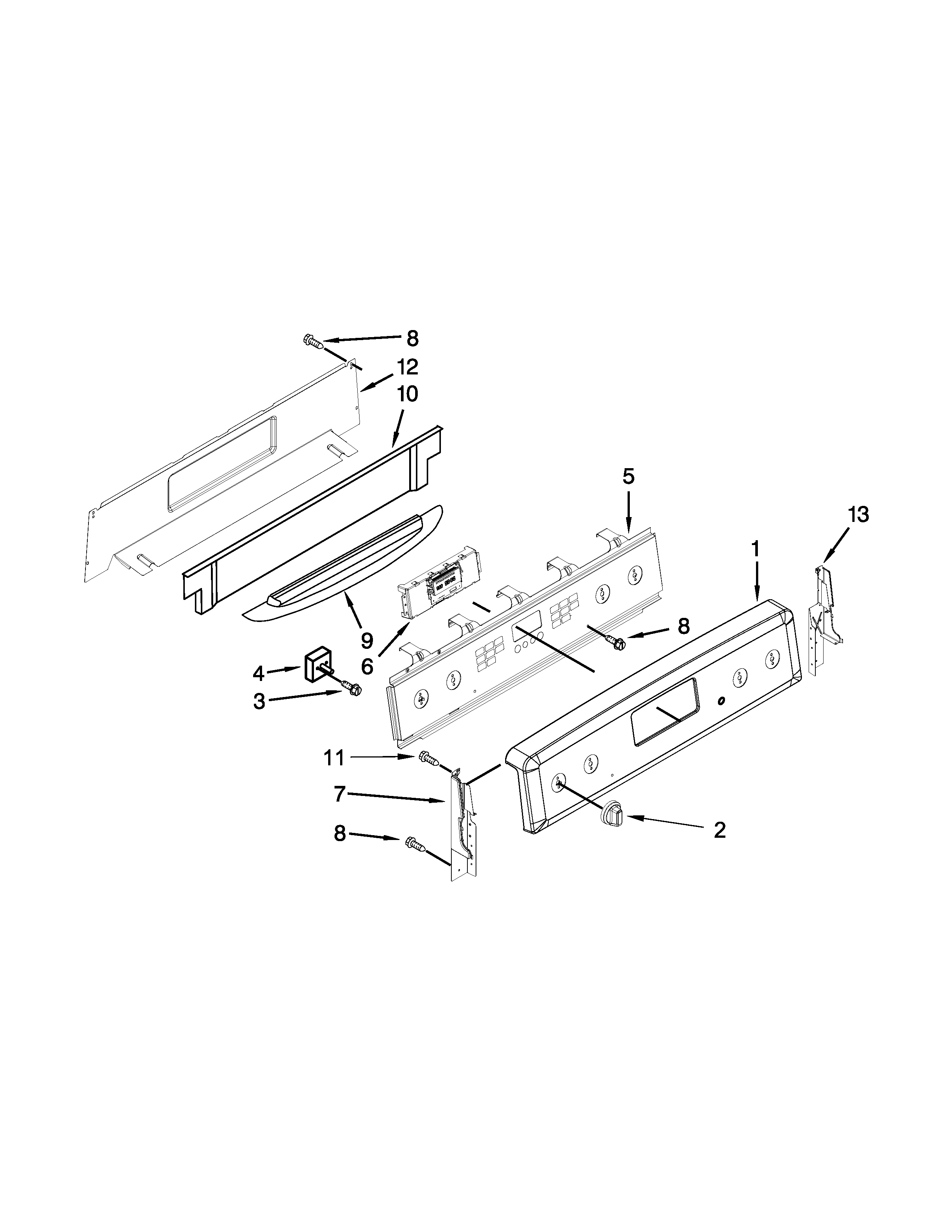 Maytag MER8772WW1 control panel parts diagram