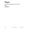 Whirlpool WGG555S0BS00 cover sheet diagram