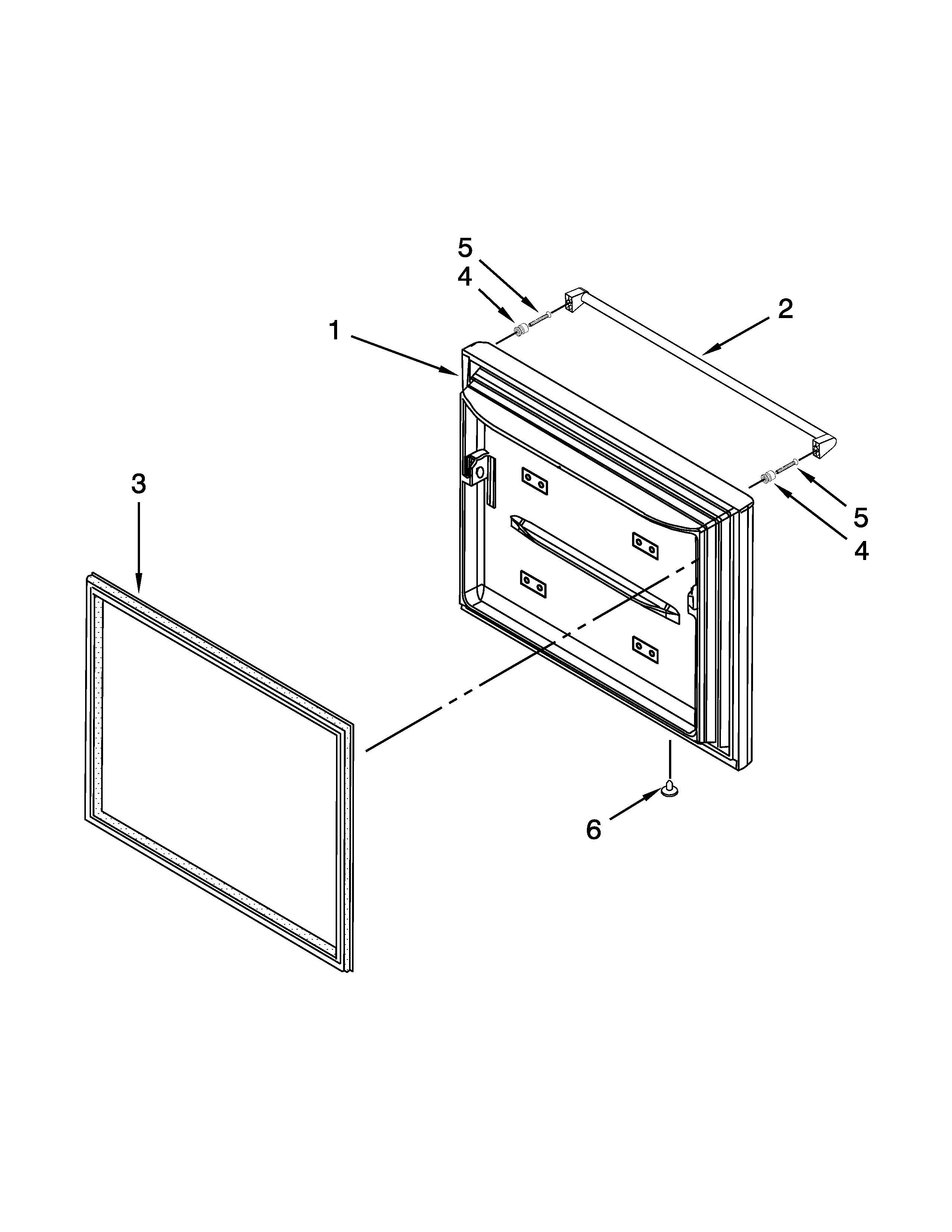 Jenn-Air JFD2589KES2 freezer door parts diagram